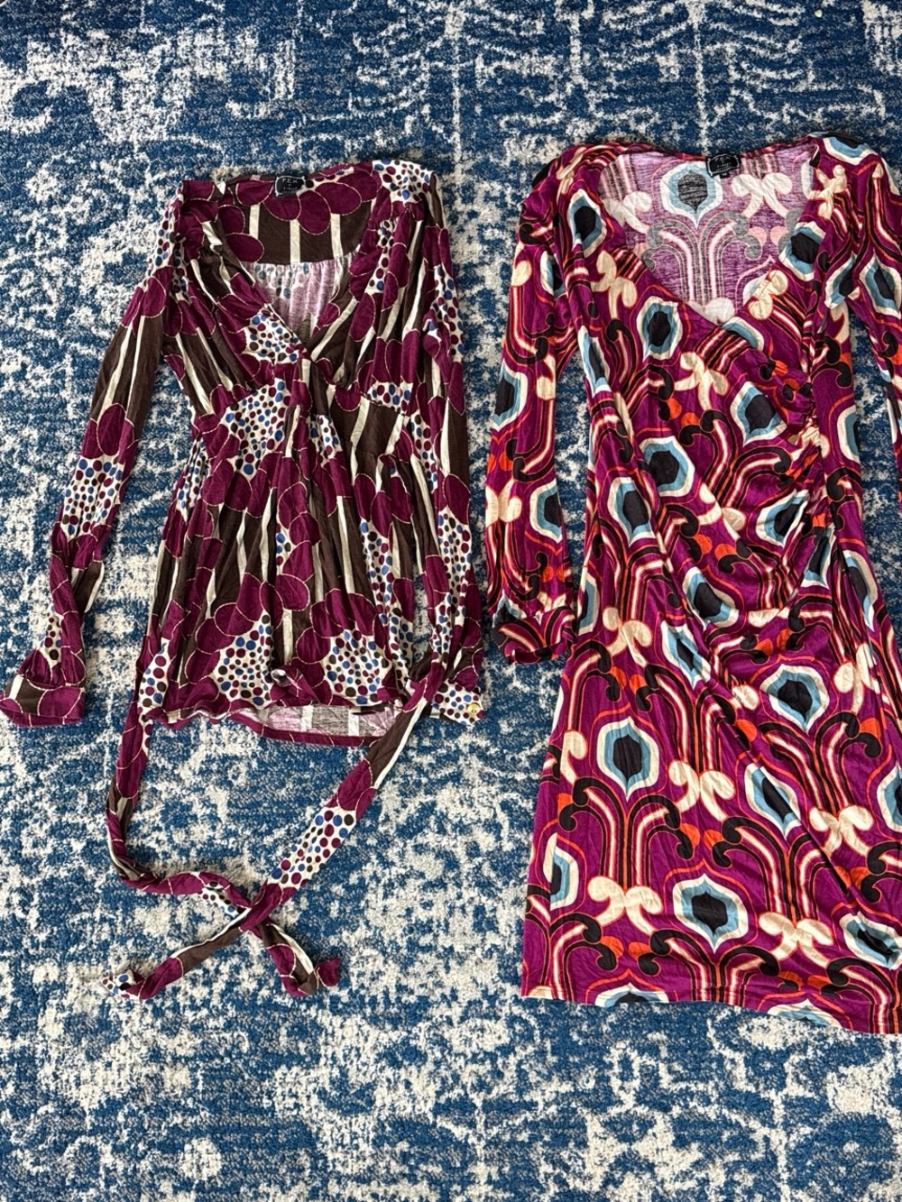 F.E.M by t-bags Women’s Fuchsia Floral Wrap Dress - x2
